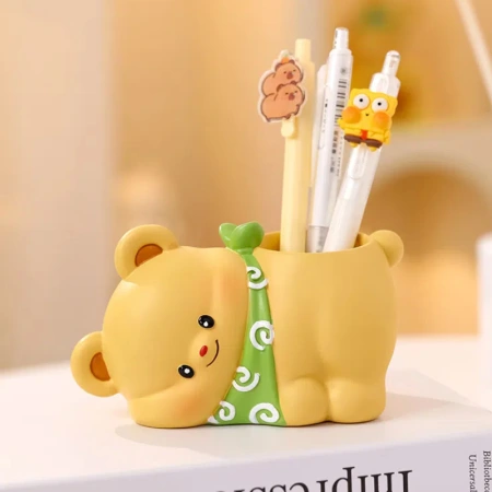 Cute bear pen holder storage ornaments, Teacher's Day gifts for students, pen holders, children's desk decorations wholesale Cute bear pen holder storage ornaments, Teacher's Day gifts for students, pen holders, children's desk decorations wholesale